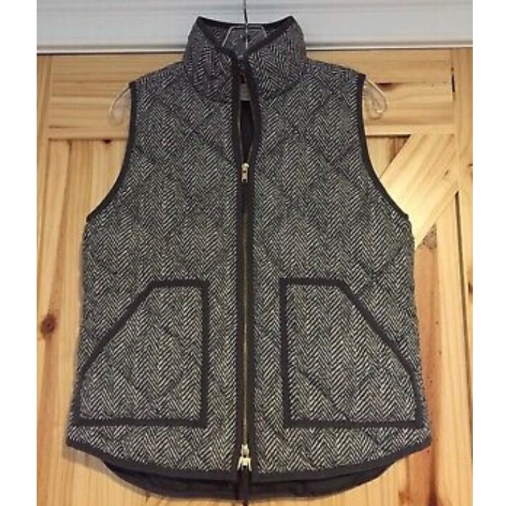 Jcrew Grey Houndstooth Excursion Vest
